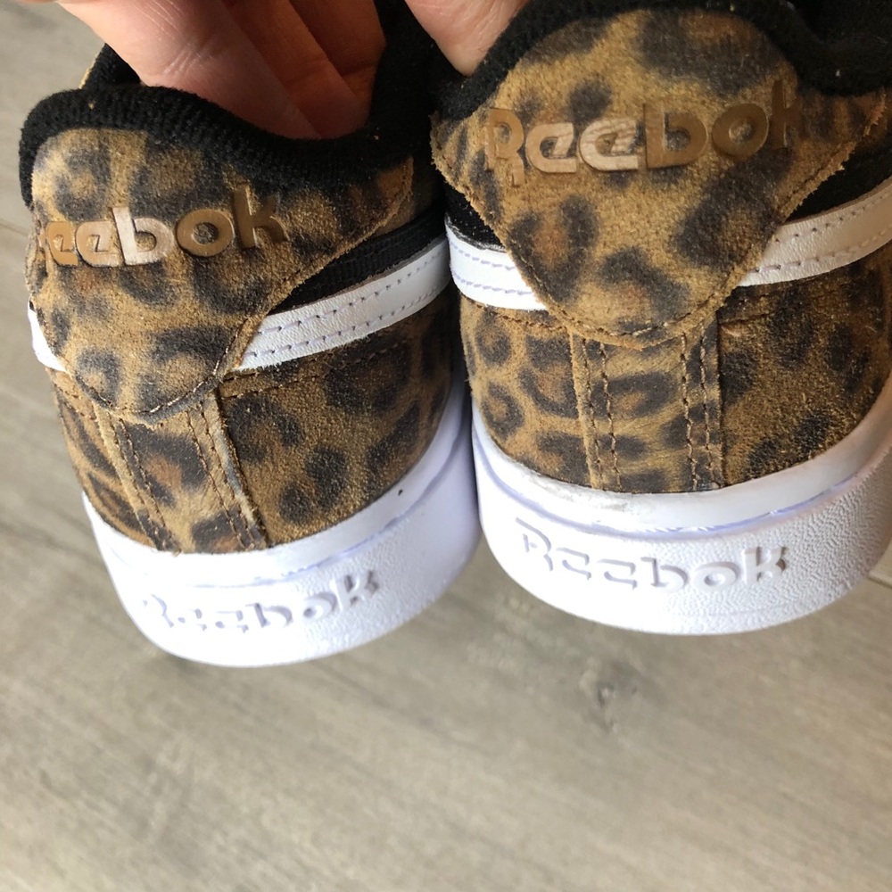 Reebok Club C Double Leopard Print Leather Sneaker - Picture 5 of 11